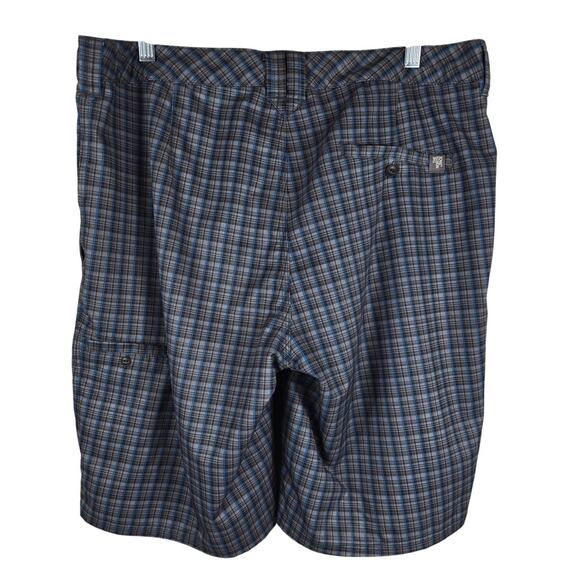 The North Face Men's Gray Blue Plaid Athletic Pockets Shorts 34 - Picture 2 of 5